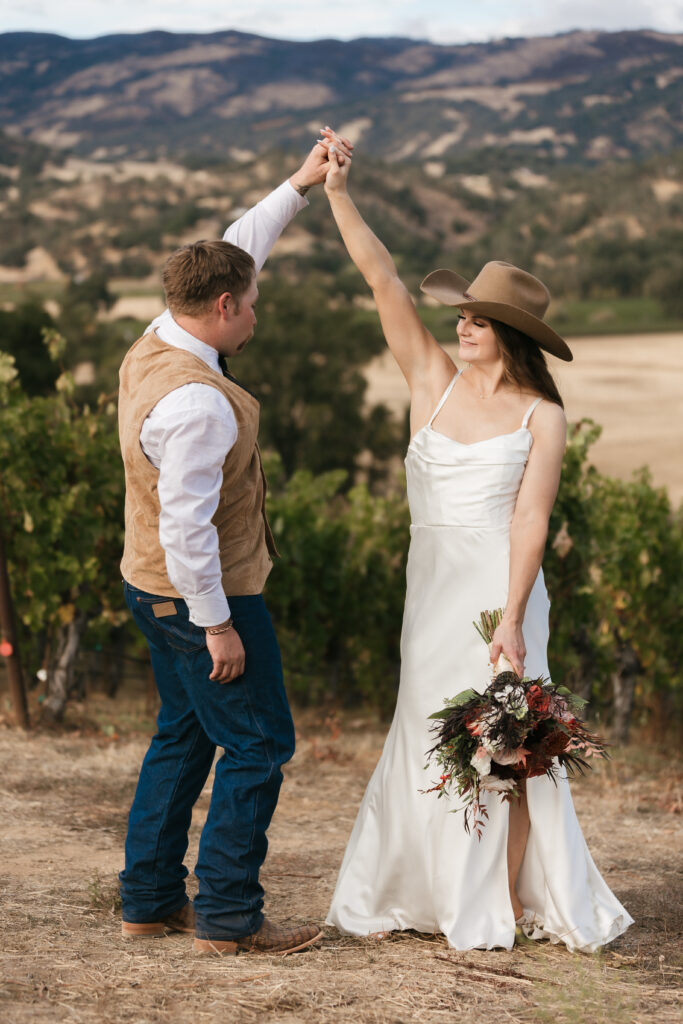 Just a little vineyard dance in the countryside of northern caliornia