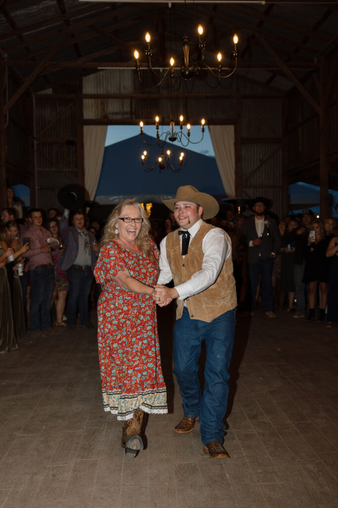 Mom & Son first dance at Contento vineyards in wine country california