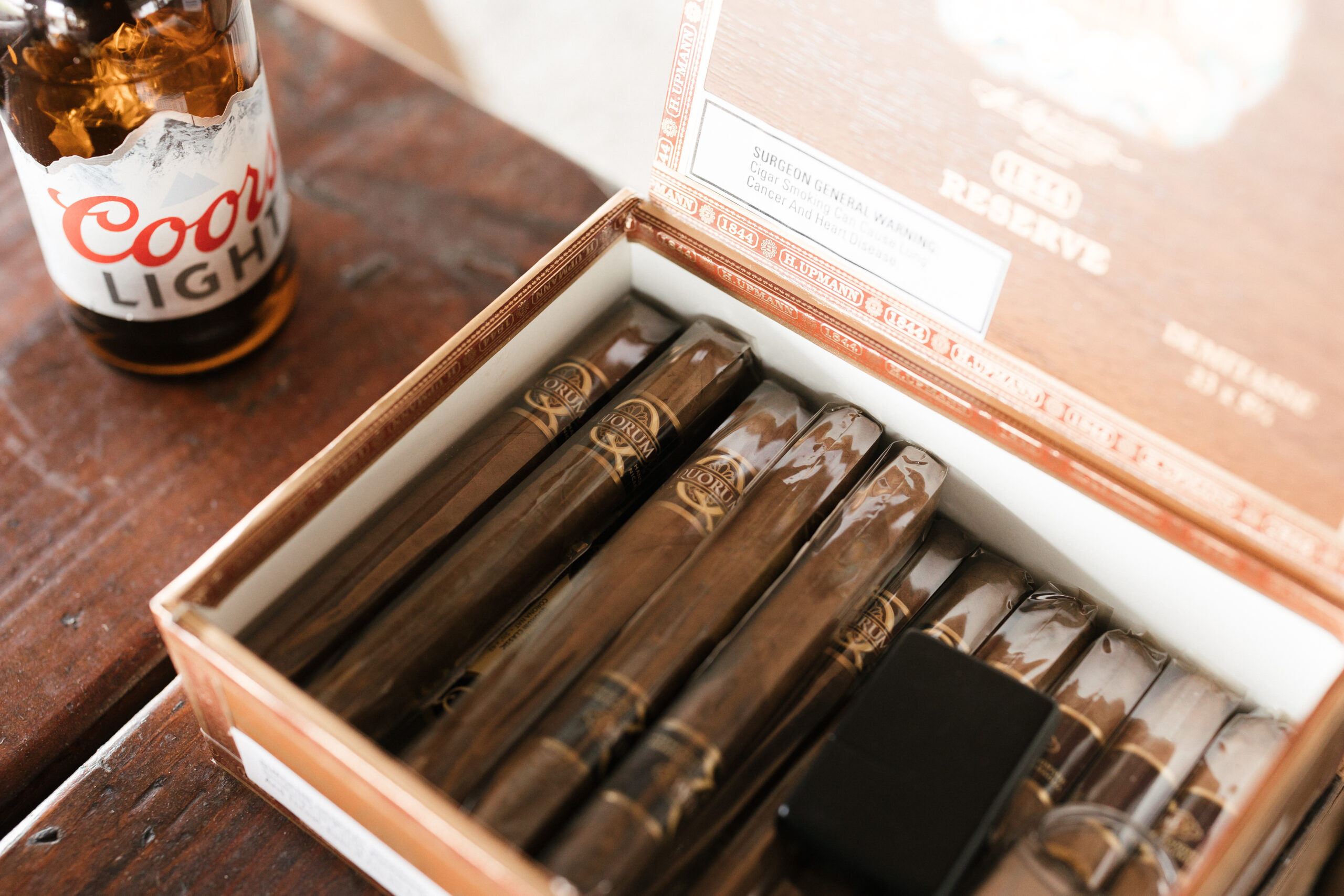 Groomsmen cigars at a country California Wedding