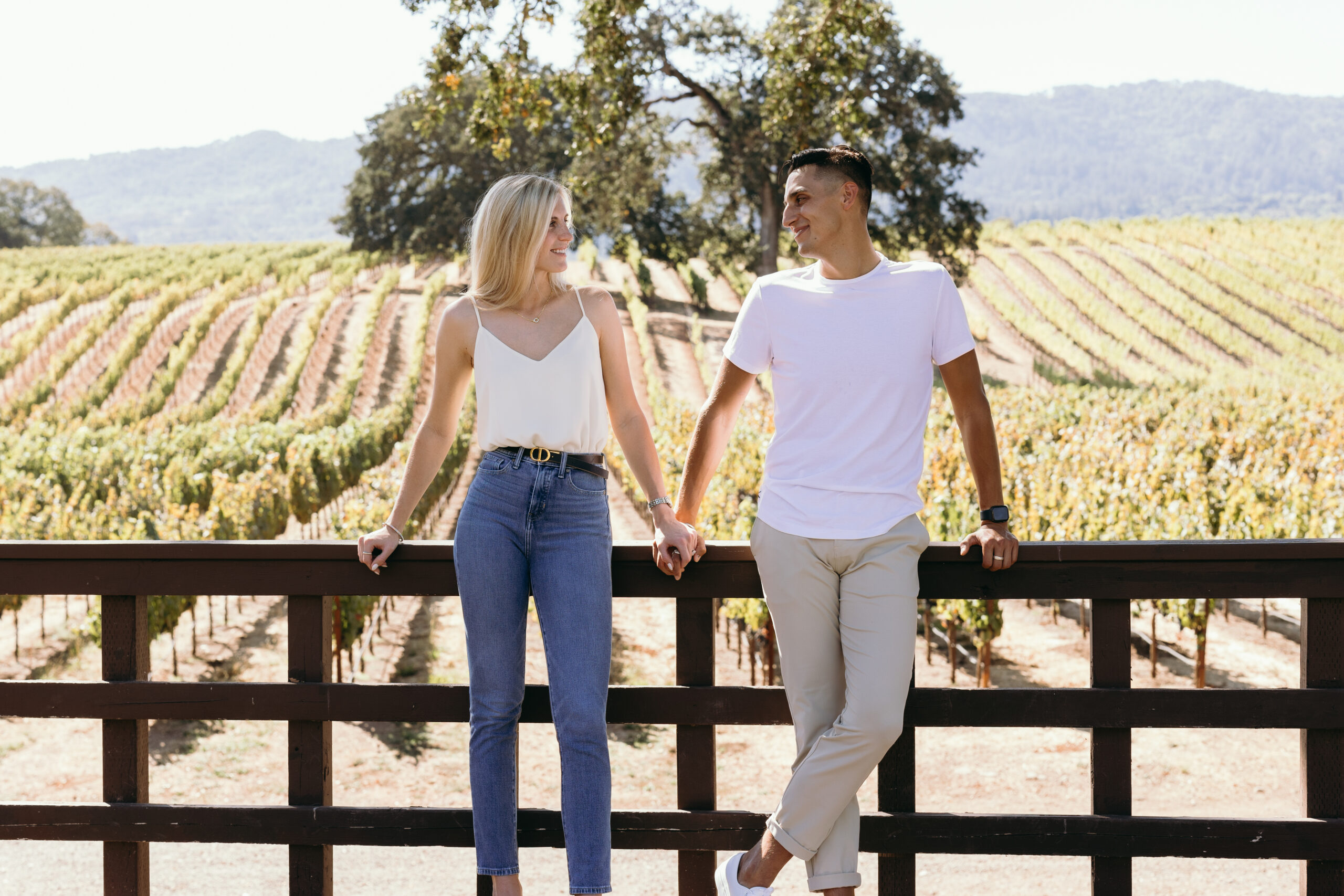 Wine tasting at B.R Cohn is the perfect backdrop for an Engagement photoshoot